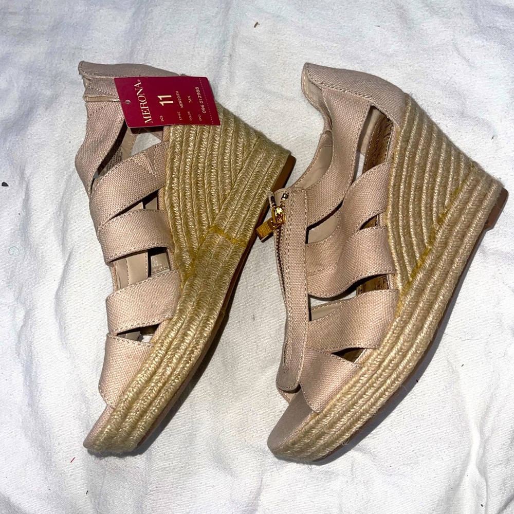 Strappy wedges